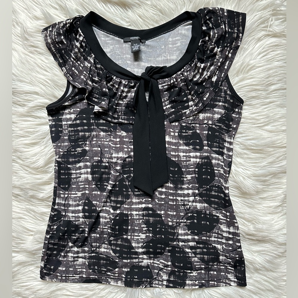 Alfani Petite tie front blouse